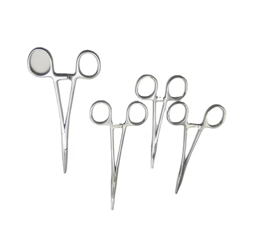 Made of Steel and Metal Dressing Forceps Curved Medical Device Complete Range Hemostat Forceps Locking Tweezers Clamp Curve