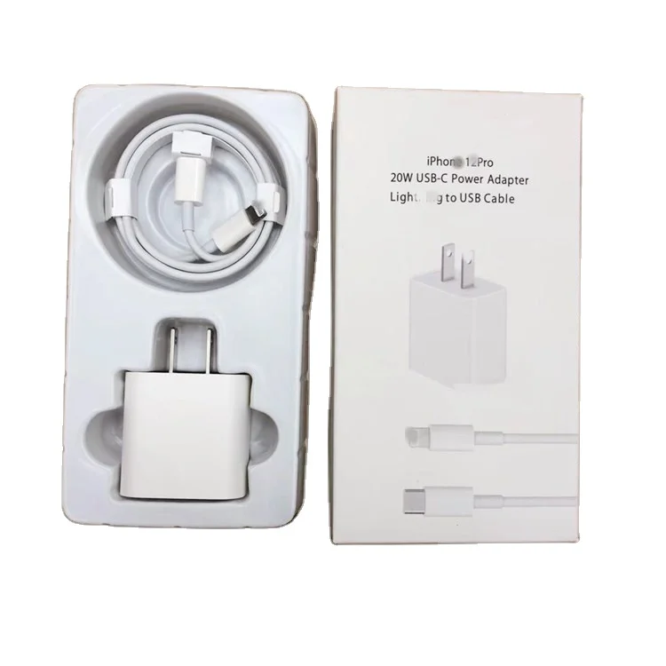 Hot sale 20w usb c power adapter Type c PD QC 3.0 Type c Fast Charging Wall Charger with cable for Apple iPhone 12 Pro max 11