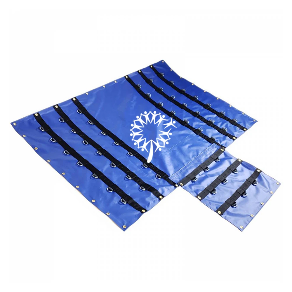 Dandelion 14oz Heavy Duty 3 Rows D-Rings Waterproof PVC Lumber Steel Truck Tarp with Flaps for Truck Cover