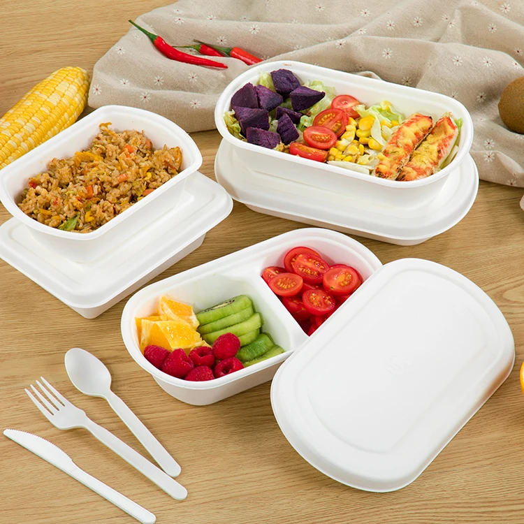 LOKYO paper pulp takeaway fast food box takeout container biodegradable container disposable salad bowl