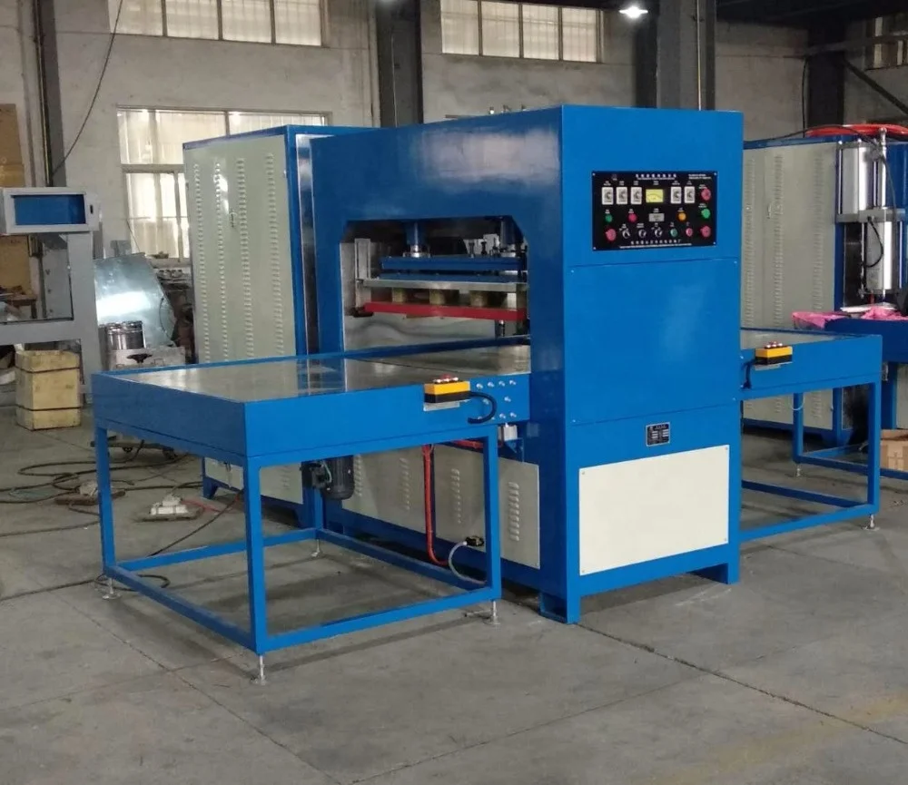 Shuttle tray high frequency plastic welding machine