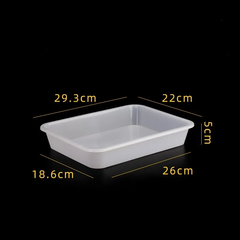 Wholesale Cheap 7.5/13/14 inch Red/Blue/White Rectangular PP Plates Plastic Food Serving Tray For Restaurant