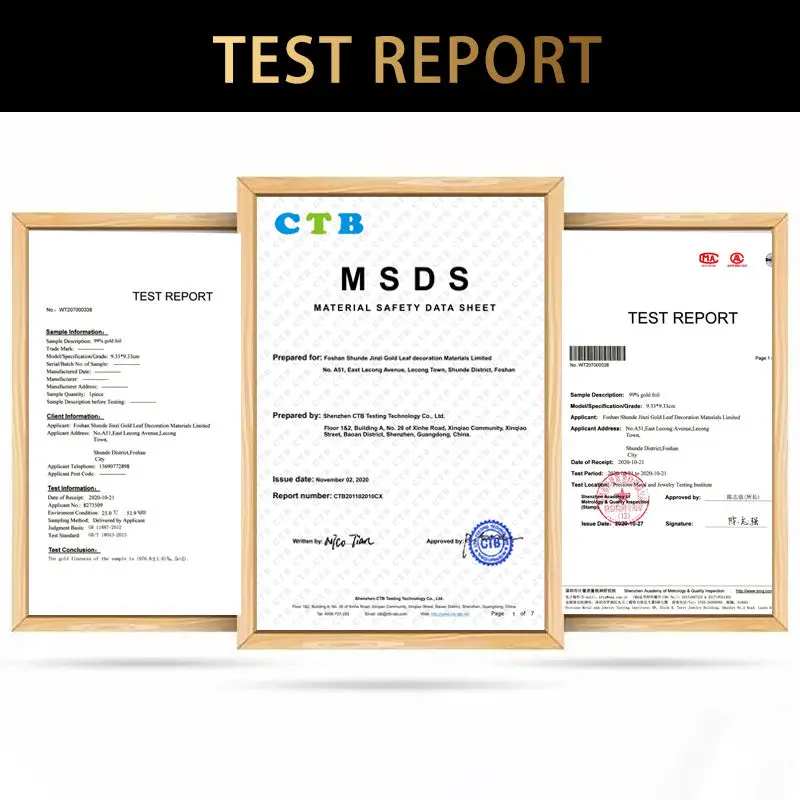 Chinese Factory Price Food Grade Gold Leaf Sheets For Cake Dessert  24K Pure Gold Leaf For Food Decoration