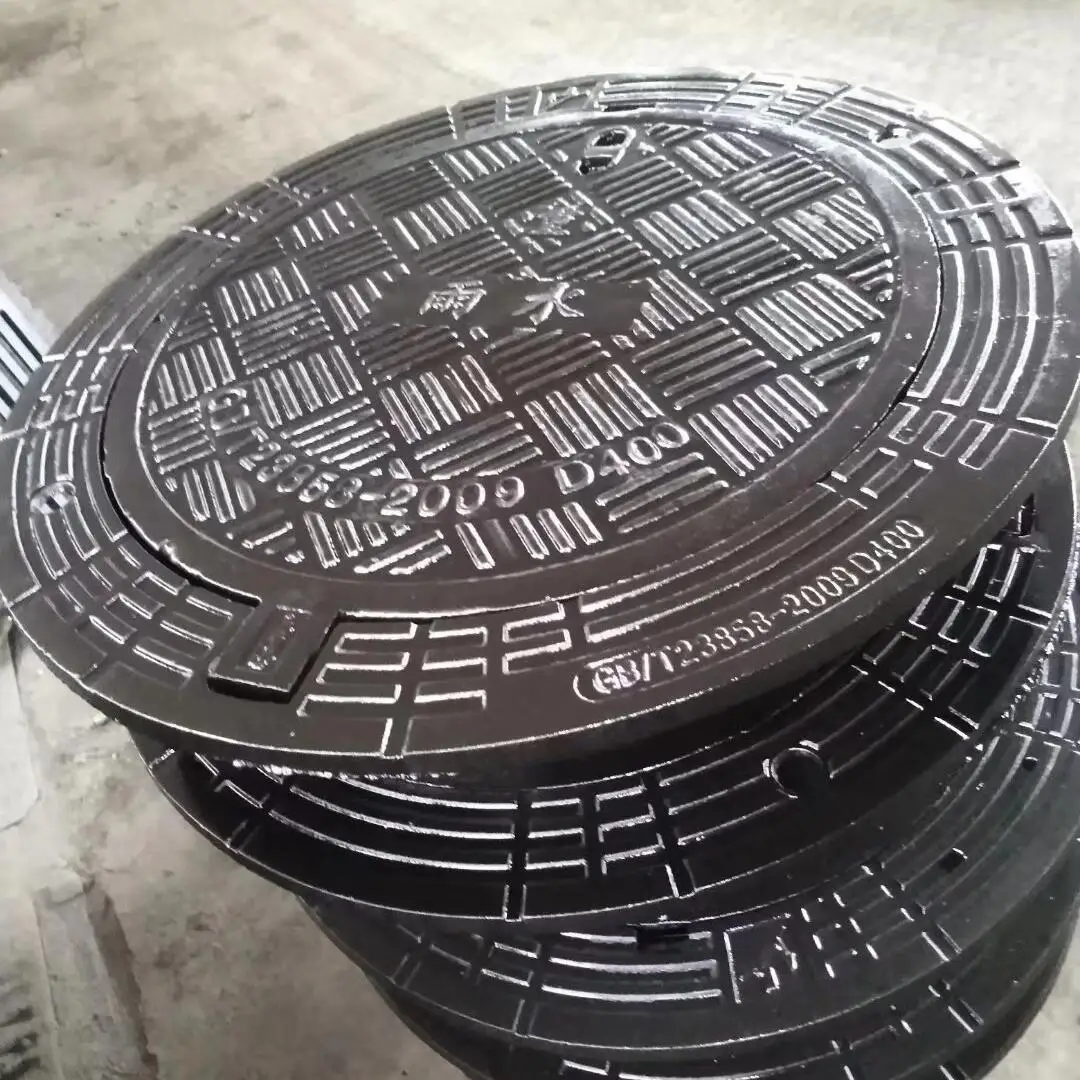 Provide high quality cast iron manhole cover, square manhole cover, heavy D500 round manhole cover production and processing