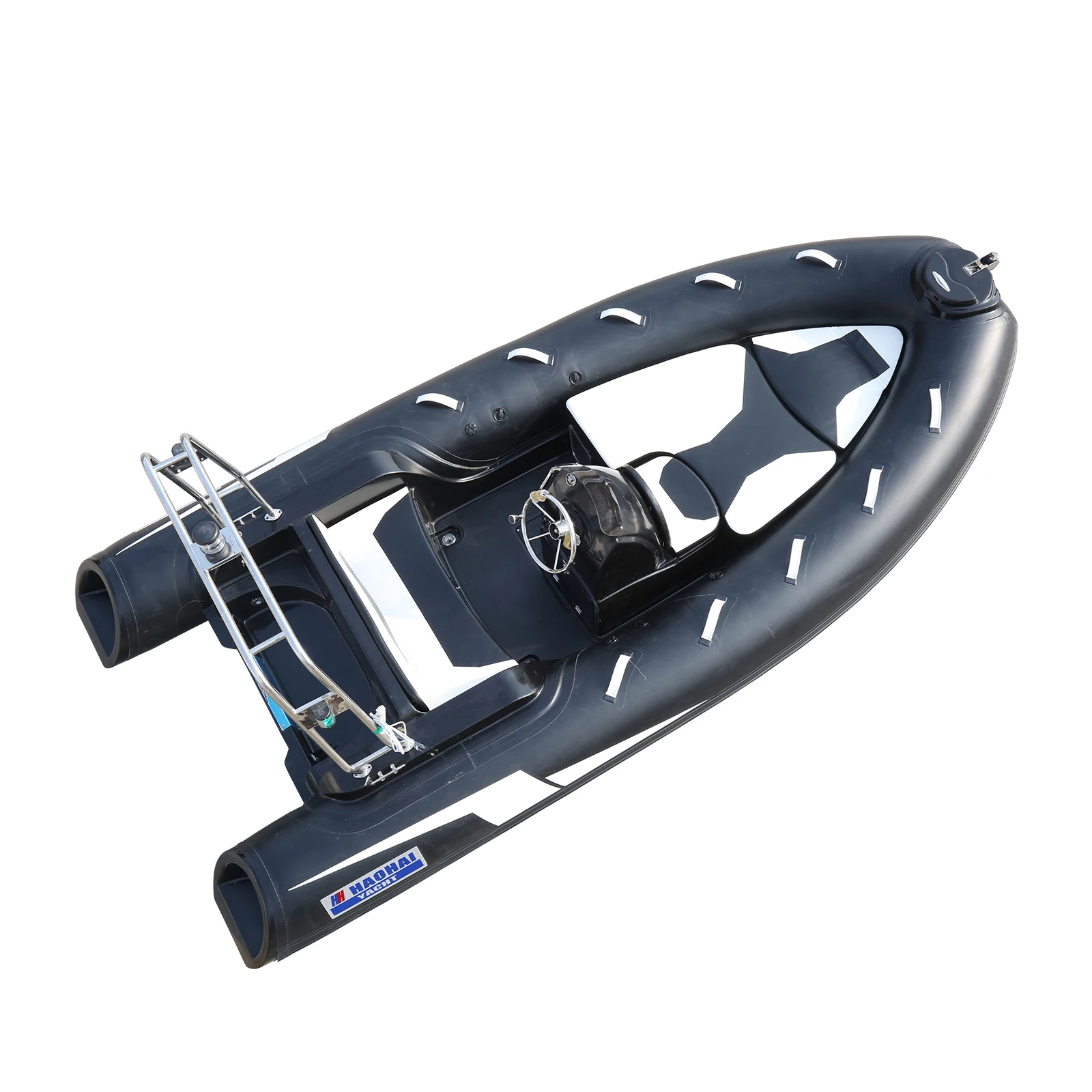 Qingdao Haohai Sailing Custom Logo Small Bateau Center Console Rib Fishing Boat Made to Order Rubber Boat