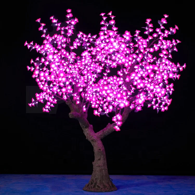 Уличный сад Сакура Праздничные огни 8 футов рождественские RGB Многоцветные украшения Искусственные СВЕТОДИОДНЫЕ цветы вишни с подсветкой дерево