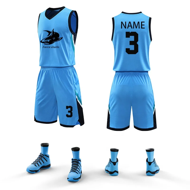 Polyester quick dry custom Printed team uniform jerseys suits wear club basketball