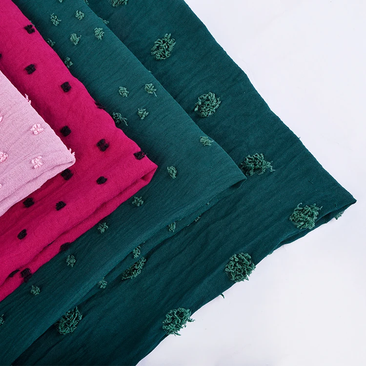 Shaoxing textile 100% polyester custom solid color stretch cey jacquard fabric for women clothing