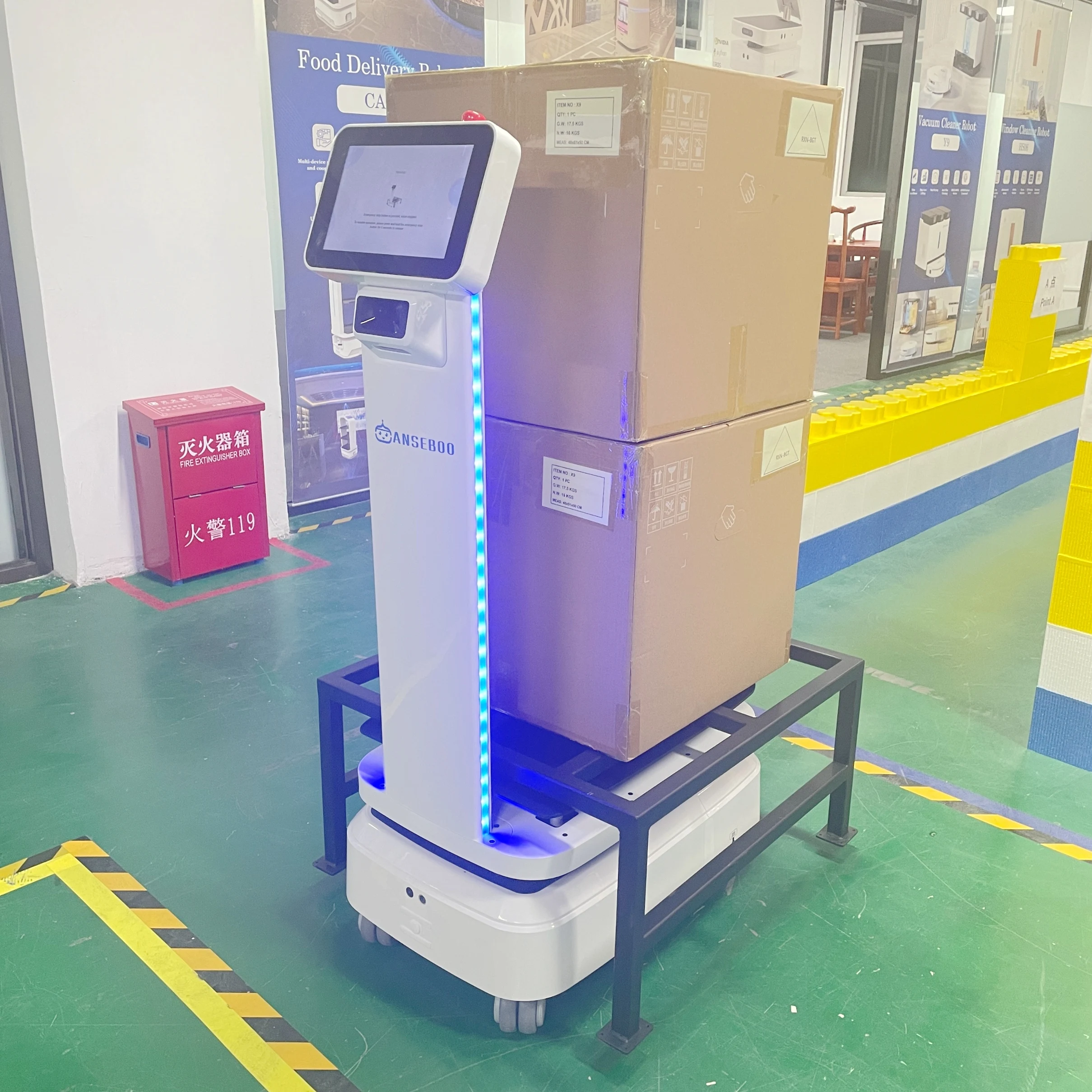 Agv robot automated warehouse robot logistics 150kg with lift automatico industrial guided vehicles precio robot