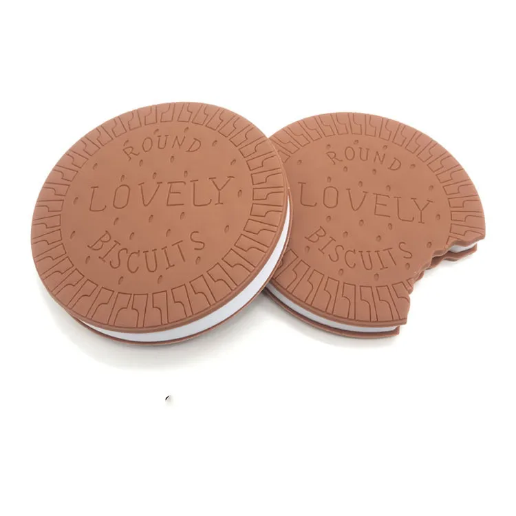 Hot Selling Cute Stationery Chocolate Biscuit Shape Soft Rubber Cover Note Paper Message Fancy Memo Pad Note Book