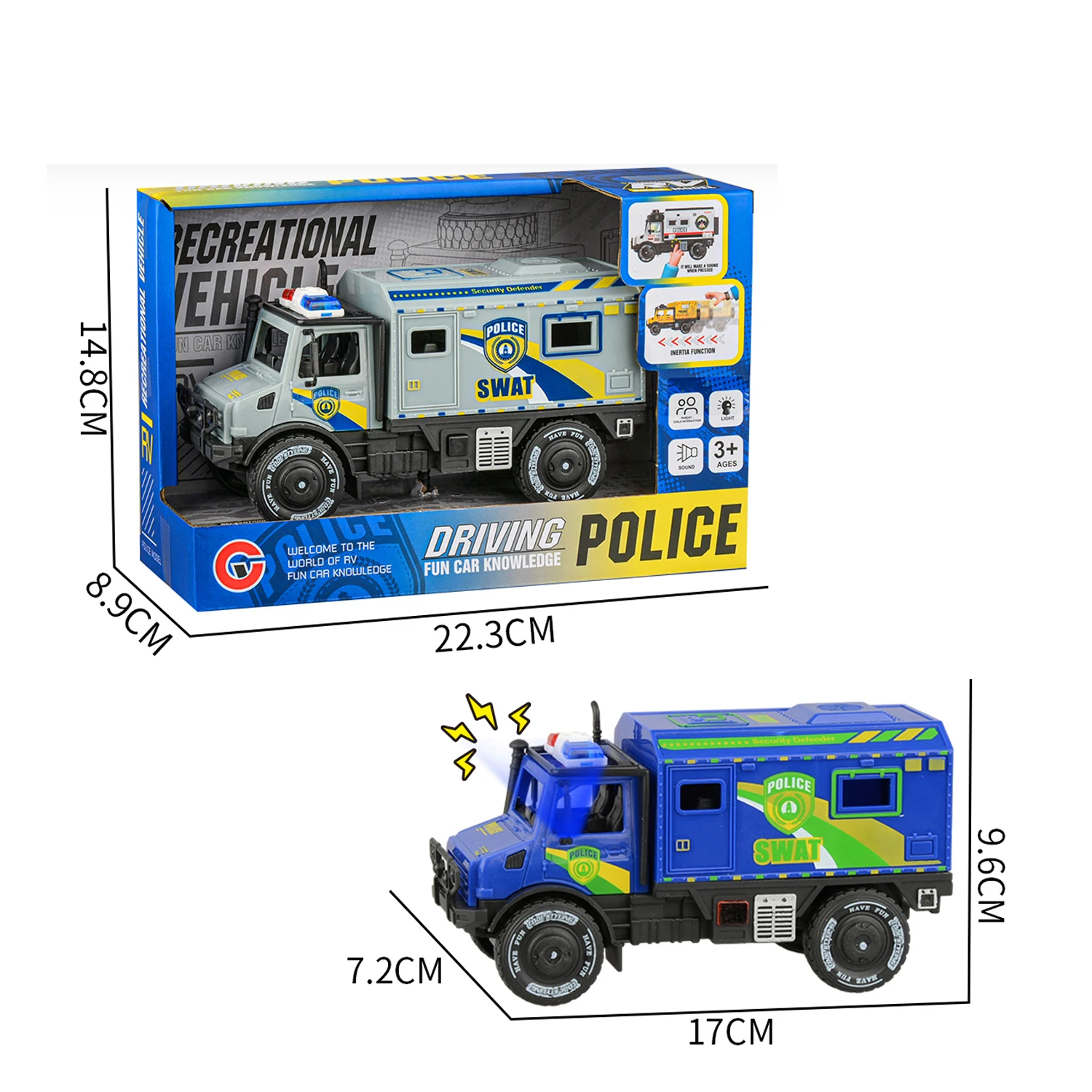 Hot Sell Big Friction Ambulance Car W/Sound and Light (Two colours)