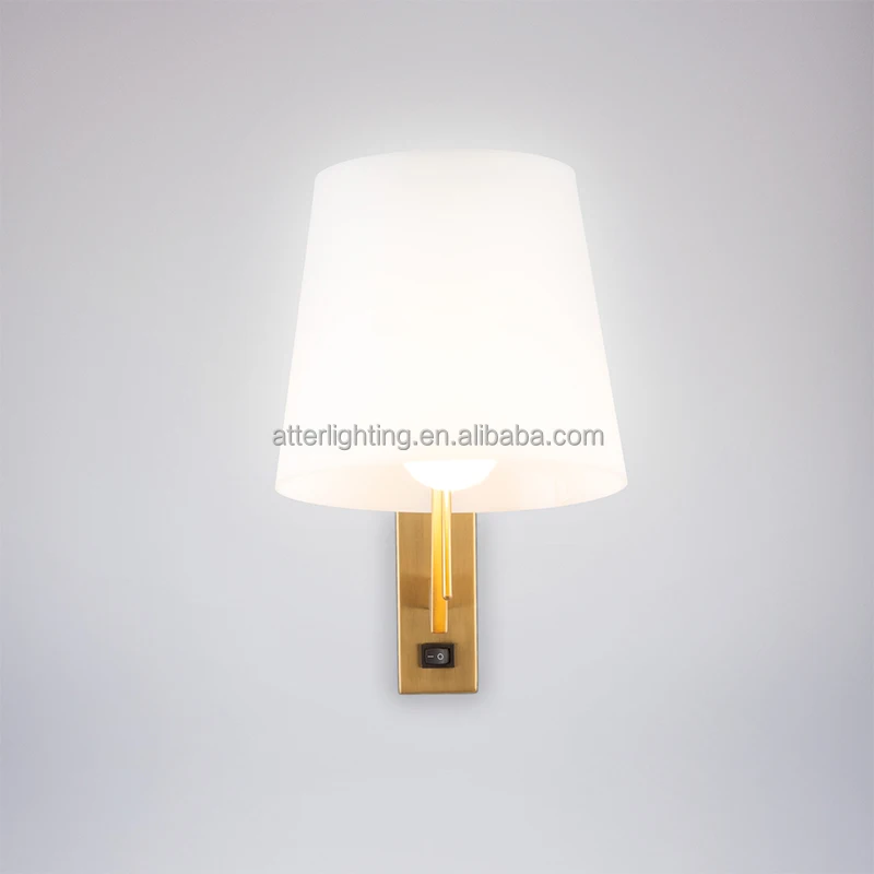 Simple Personality Aisle Bedroom Head Acrylic Lamp Shade Wall Lamp With On/Off Rocker Switch
