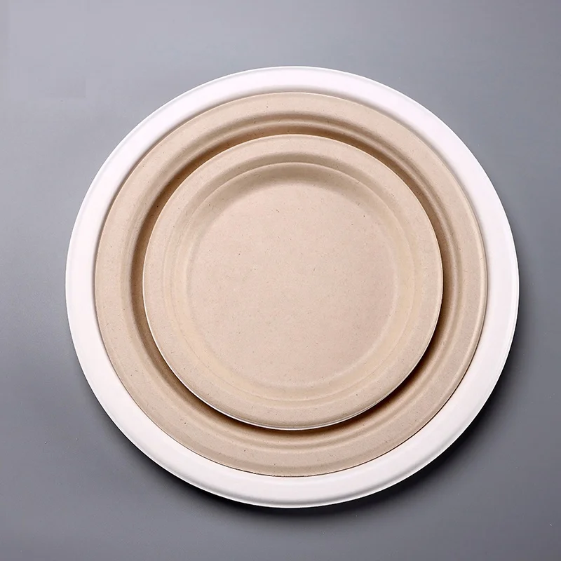 
Wedding Disposable Biodegradable pulp bagasse plates bowl tableware disposable 