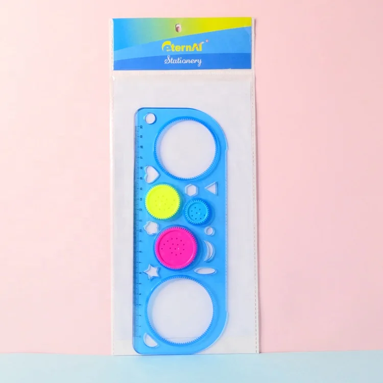20cm PS Drawing Spiral Art Tool Spirograph Ruler PS Spirograph Drawing Ruler For Kids