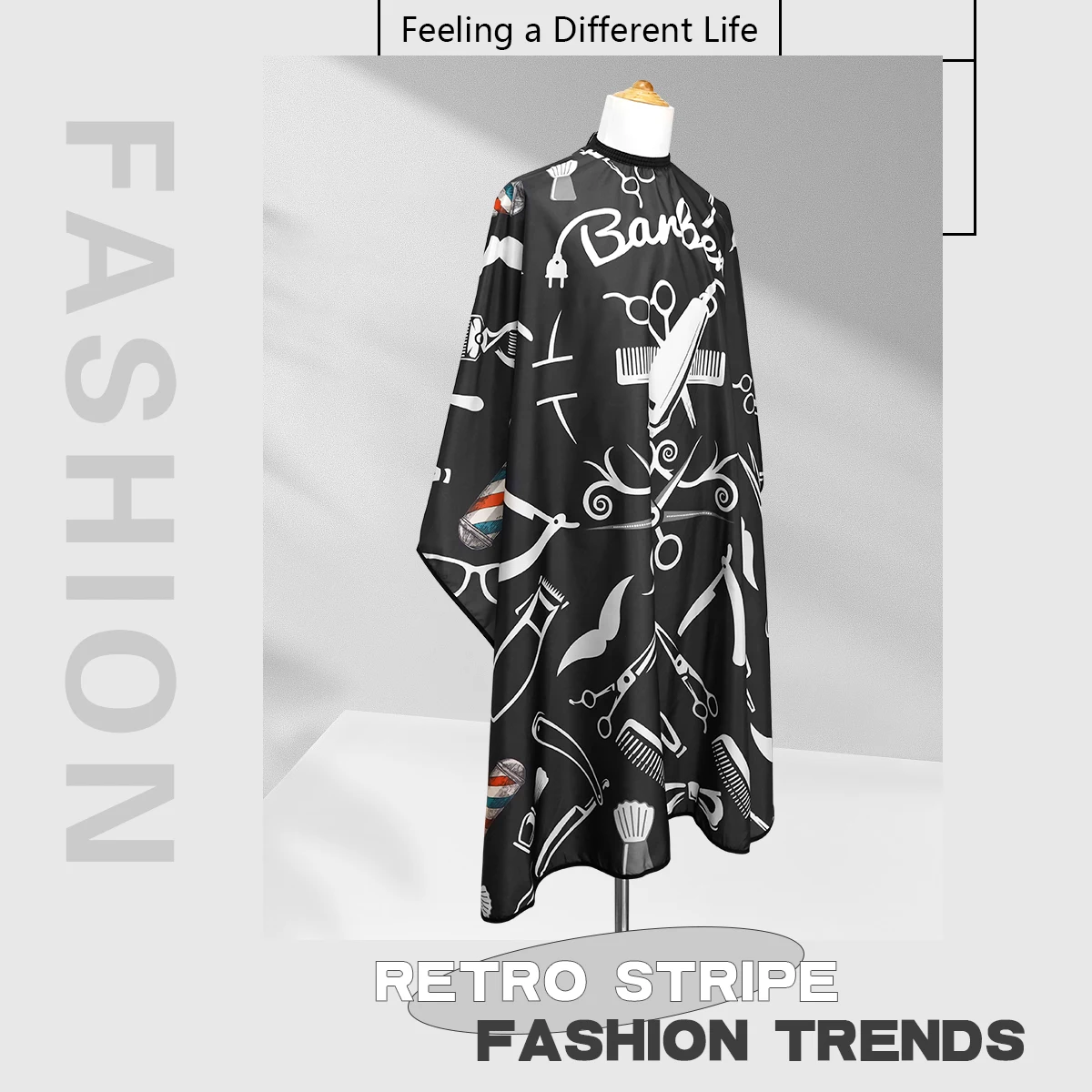 New Fashion Barber Tools Pattern Professional Waterproof Barbershop Hair Cut Barber Hairdressing Capes Beauty Salon Equipment
