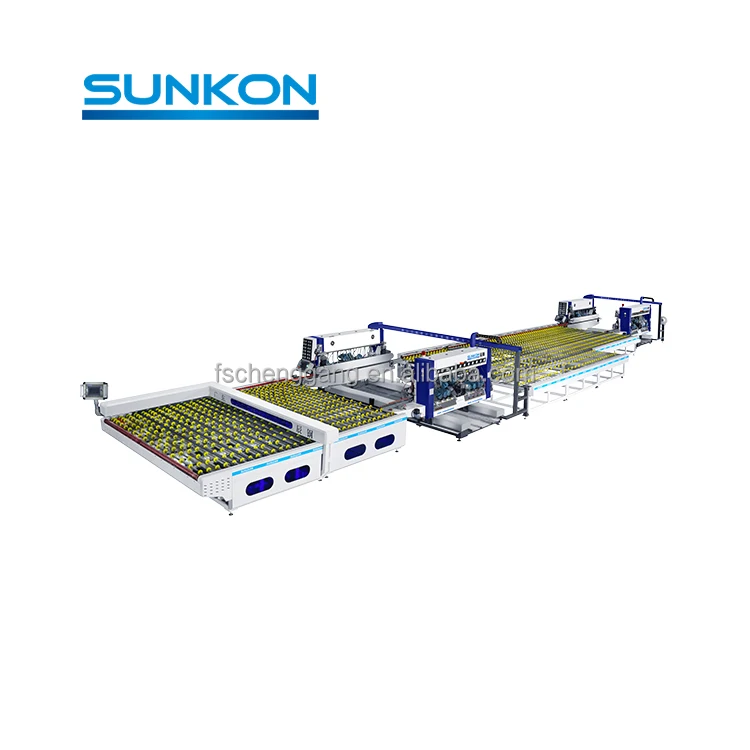 Intelligent high speed glass double edger window double edger I line series glass 2 sides edging machinery