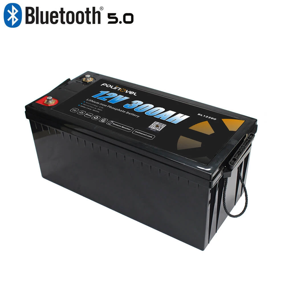 Polinovel AF 12 Volt Lifepo4 lithium Battery 12v 300ah For Boat Motorhome House Solar Power Storage