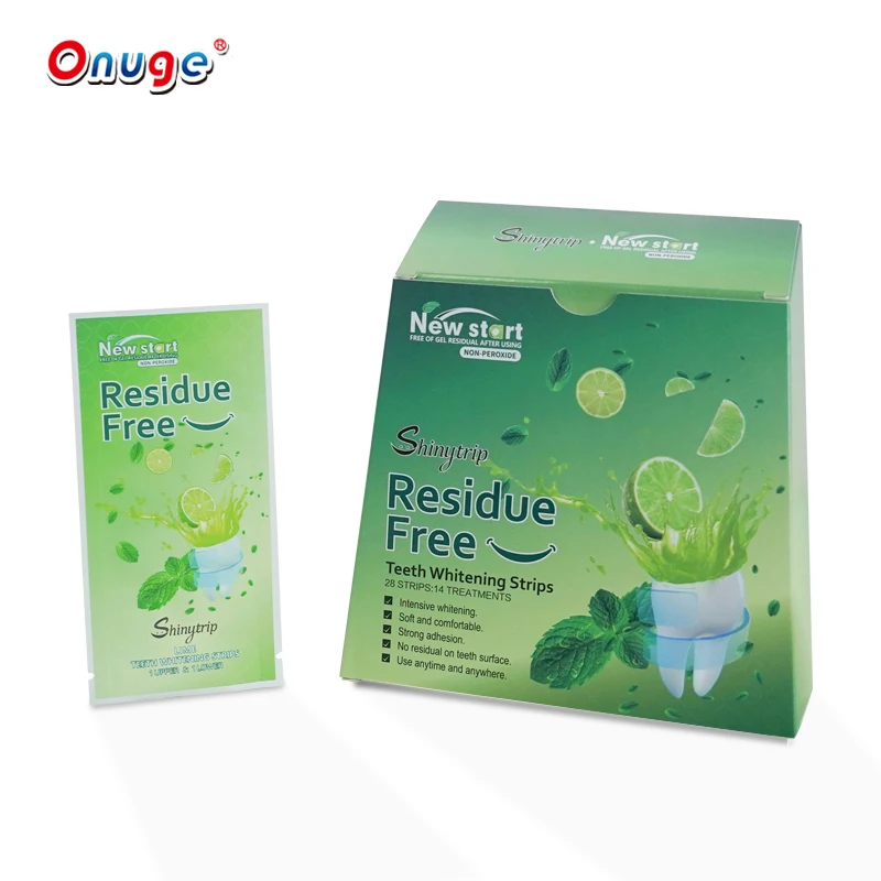 Onuge Innovation Technology Home Teeth Whiten Kit Oral Hygiene Lime Flavor Residue-Free Teeth Whitening Strips