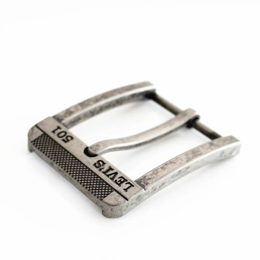 Metal zinc alloy fancy nickel free cowboy men belt pin buckle with logo