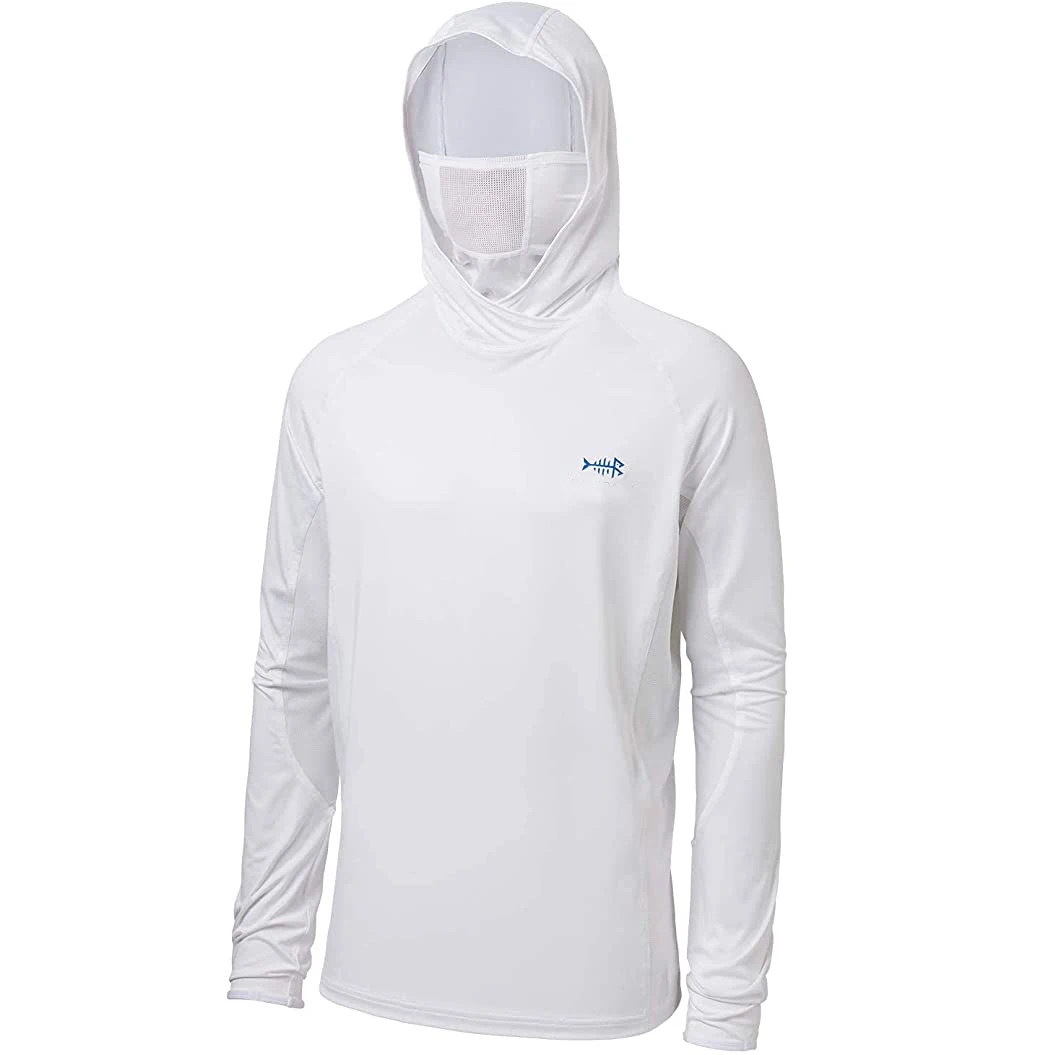 Men Long Sleeve UPF 50+ Fishing Shirt Long Sleeve UV Protection Quick Dry Fishing Shirts With Hood Waterproof Fishing Hoodie