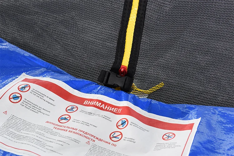 Zoshine 6/8/10/12/14FT Blue Round Outdoor Trampoline Anti-rust Coating Boys Girls Sports Fitness Trampoline