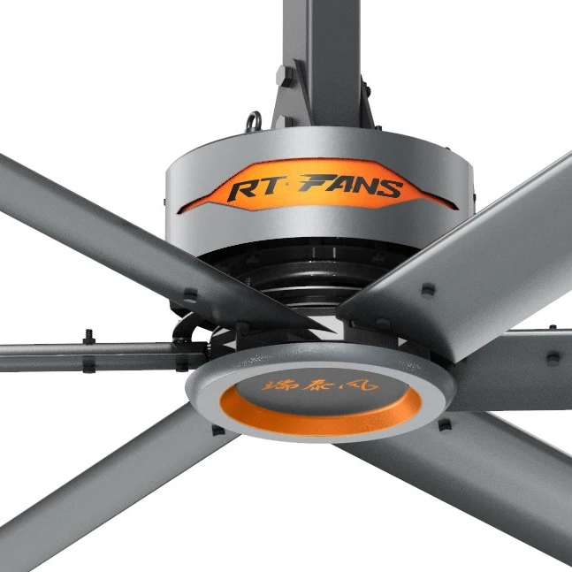 Промышленный потолочный вентилятор RTFANS PMSM с прямым приводом для завода 24ft hvls