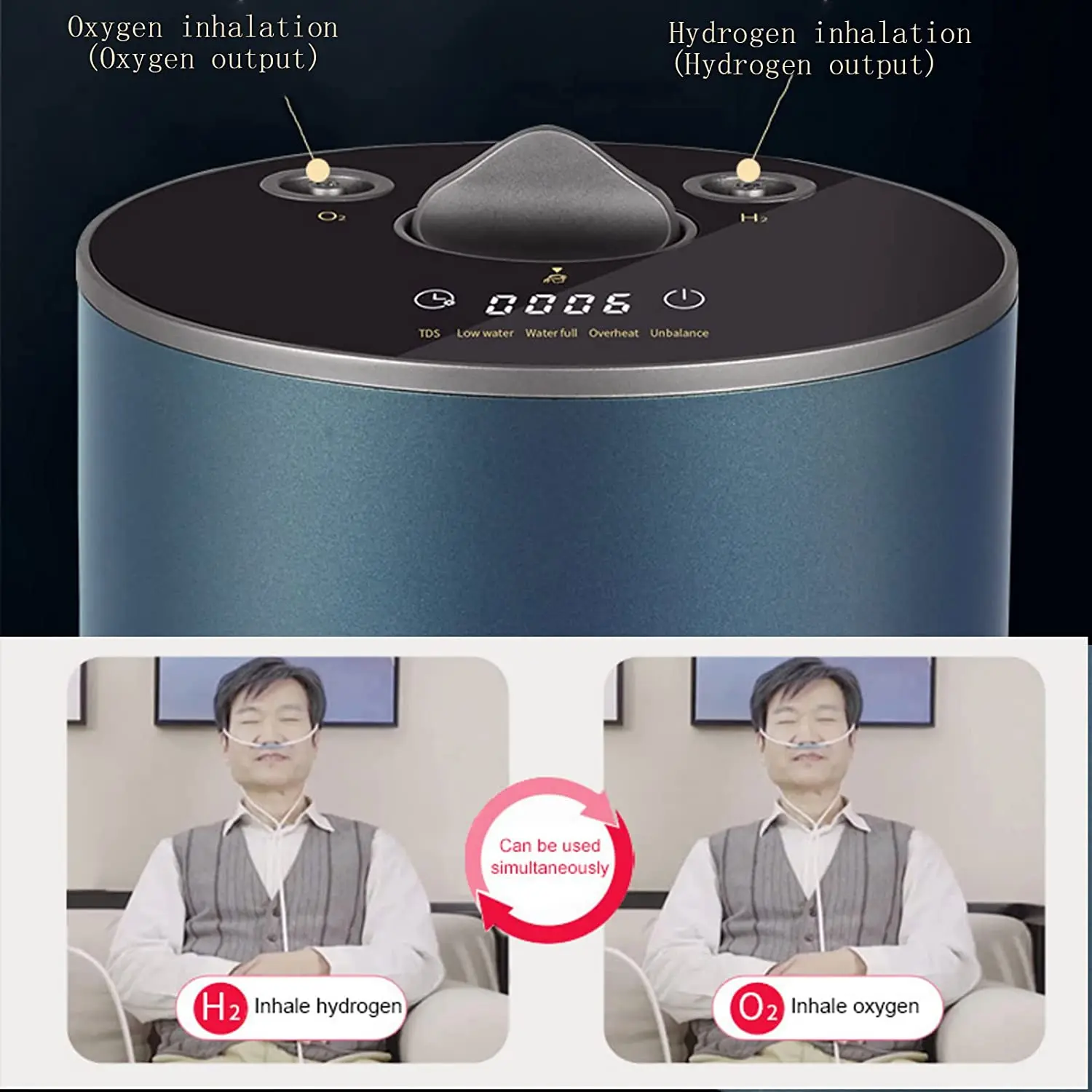 HO-1 150ml hydrogen breathing inhalation machine water bottle inhaler oem