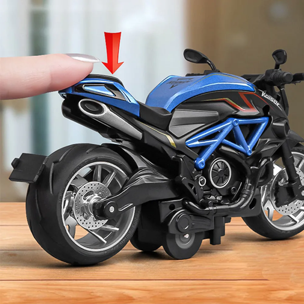 Boys Motorcycle Toys Motorcycle Model Racing Car Children's Boomerang Toy Car Gifts Simulation Alloy Unisex Scale Motorcycle
