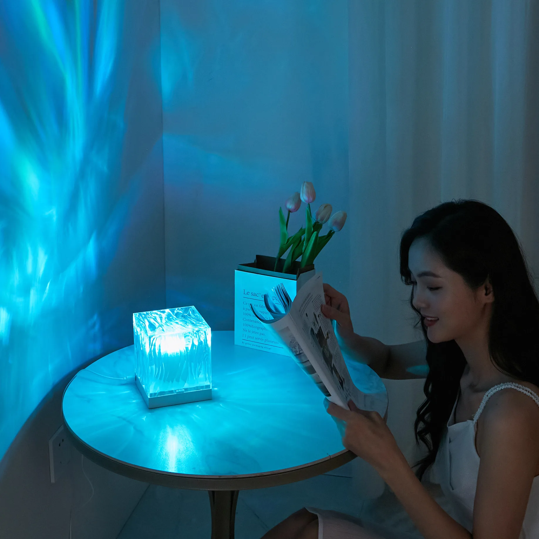 Bedside Starry Star Aurora Projector Night Lamp Universe Star Sky Northern Light Projector Lamp with Music Speaker