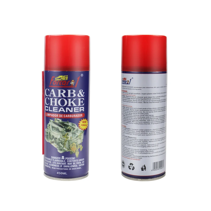 450ml FORCAR1 Oem Accepted Carb & Choke Cleaner Carburetor Cleaning Spray for Car Throttle Engine Cleaner