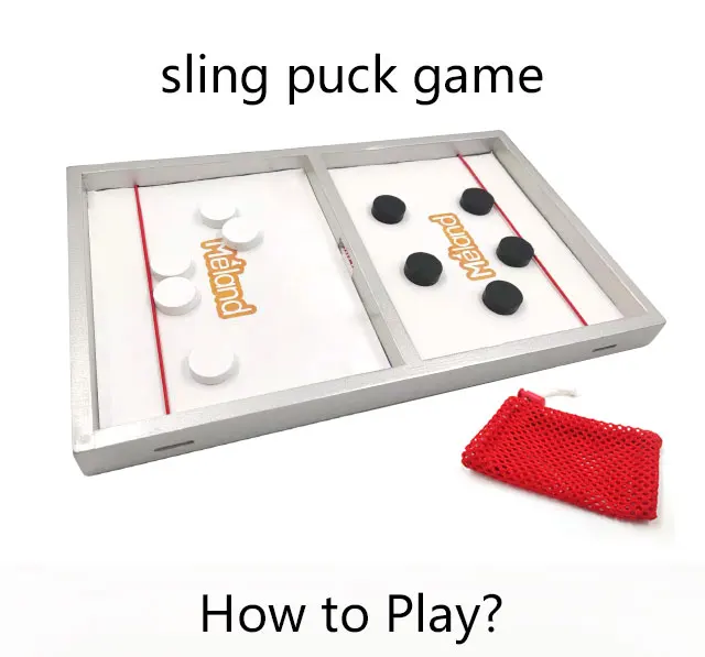 Fast Sling Puck Game Desktop Hockey Game Set for Party Wooden Multi Tabletop Indoor Portable Board Games