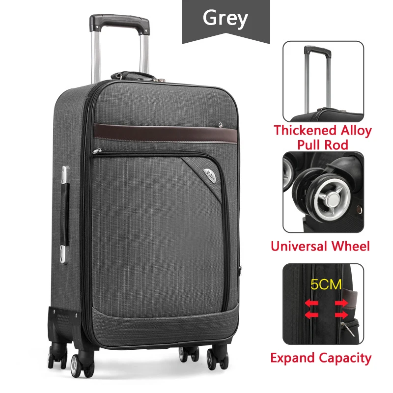 Durable Large Capacity Travel Suitcases Bag Customization Fashion Oxford Cloth High Quality Ttrolley Luggage Bag with Wheels Bag