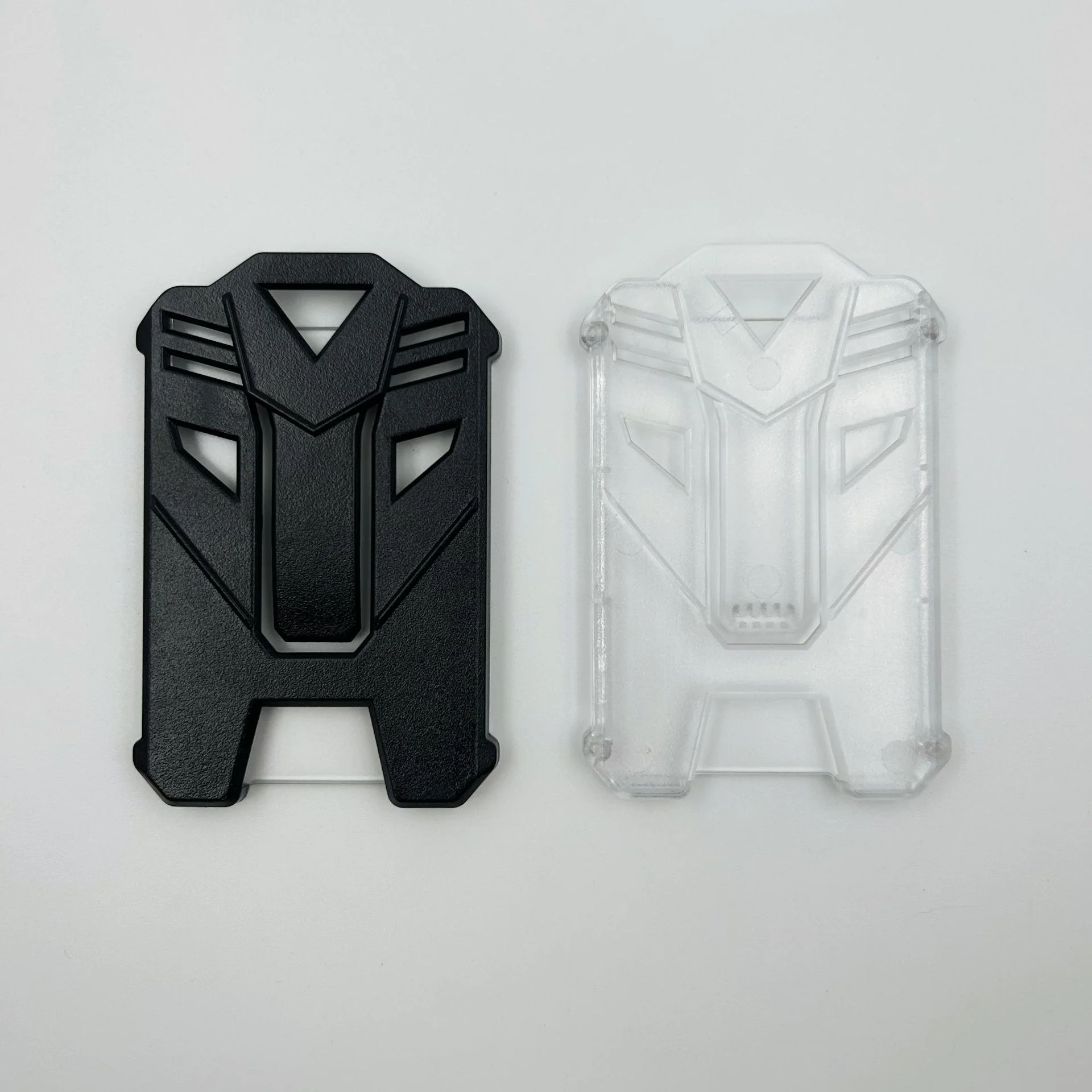 Pullzer office ID card with black PC transparent hard plastic ABS card holder