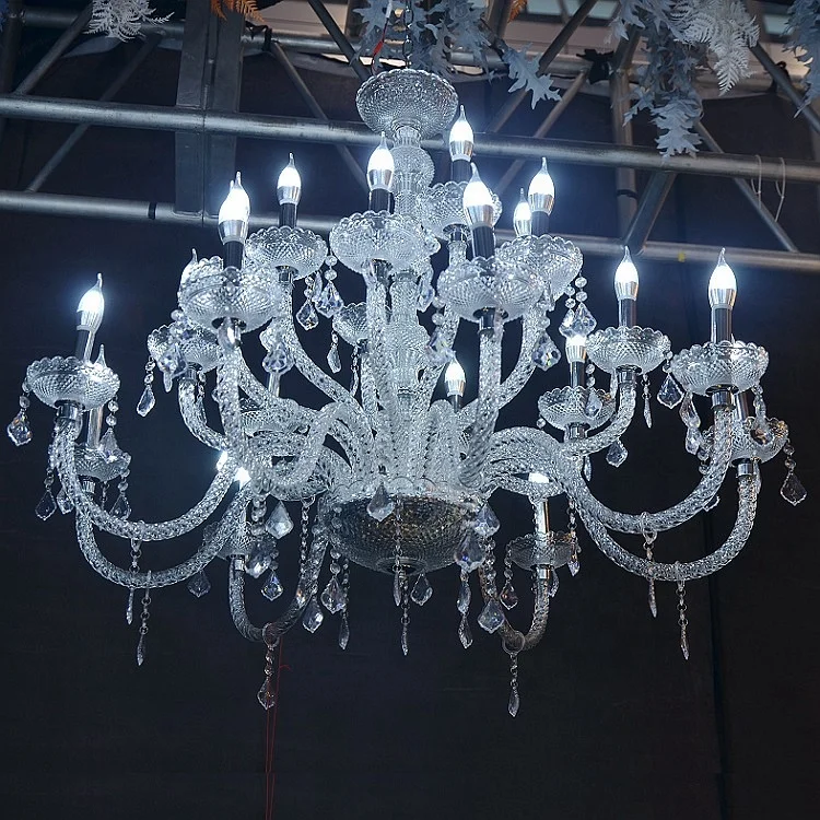 2021 LATEST large glass chandelier lamp for event decoration