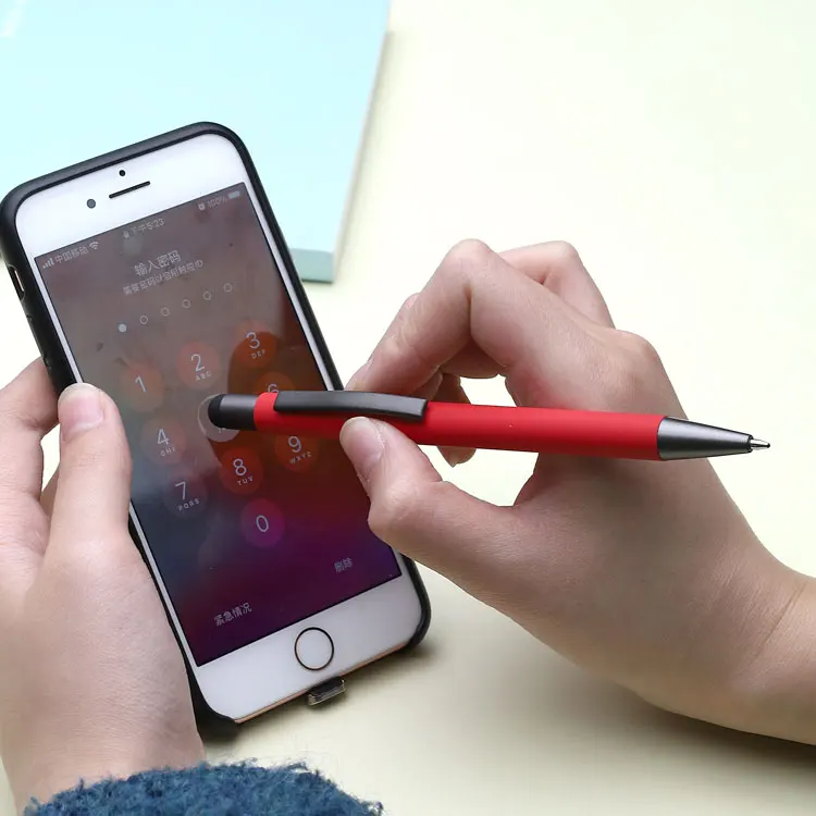 
Rubberized Aluminium Pen Promotopal Popular Metal Pen With Touch Screen 