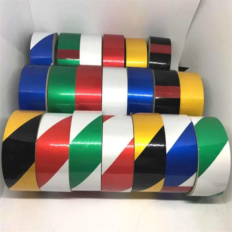 4 Inch Black Pink Purple Red Yellow Vinyl Reflective Floor Hazard Tape