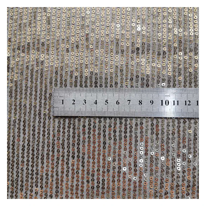 3mm Silver Sequin Mesh Fabric for Fashion Dress