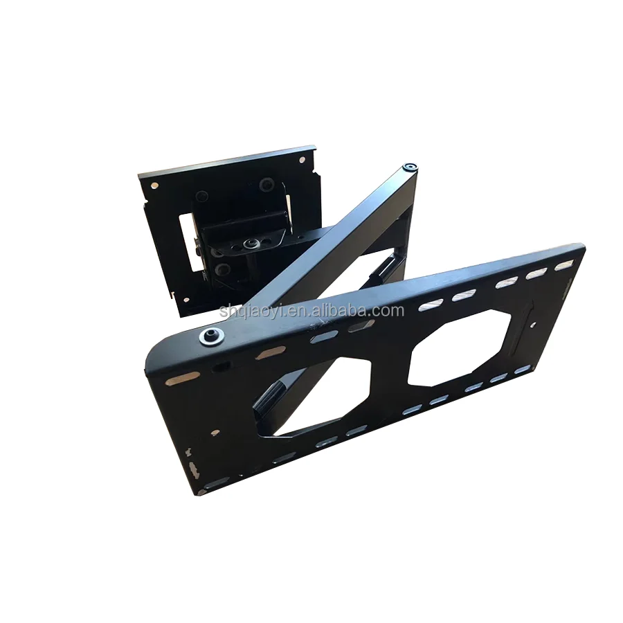 Durable Industrial Black Forged Steel Long Heavy Duty Sheet Metal Fabrication Hidden Floating Wall Shelf Bracket
