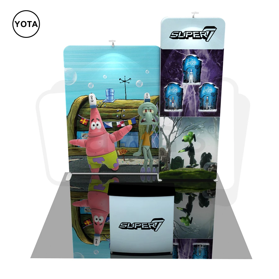 Tawns Foldable Portable Photo Booth Media Backdrop Wall Pull up Stand Banner for Trade Show Exhibition