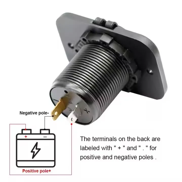 Electric Motorcycle Car 12V 24V Dual USB 5V 3.1A LED Waterproof Power Socket Charger for Marine RV Mobile Car Boat