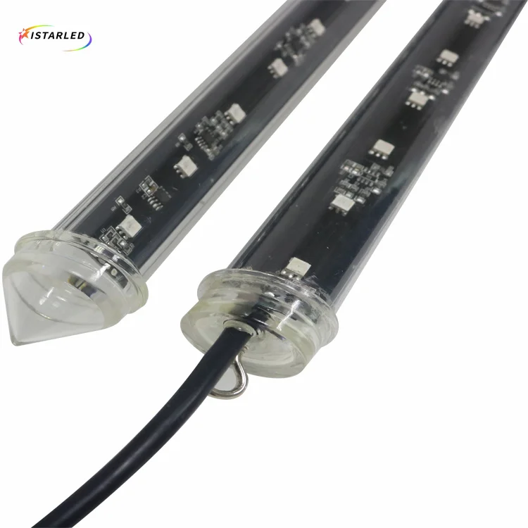 3D DMX 64 led 16 pixels RGB led stage falling star light ArtNet controller DC12v vertical hanging meteor tube light for bar club