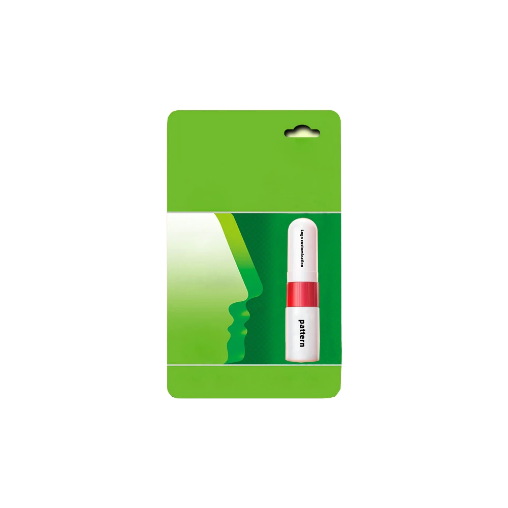 Peppermint Menthol Natural Plant Extract Of Nostril Lip Ice Nasal Inhaler For Relief Dizziness