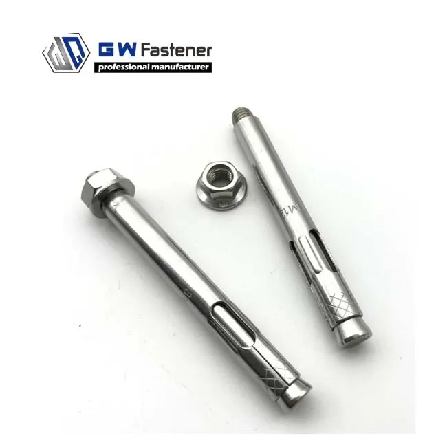 1/4 5/16 3/8 1/2 5/8 3/4 Sleeve Anchor Dynabolts With Flange Nut Washer Sleeve Anchor Bolt