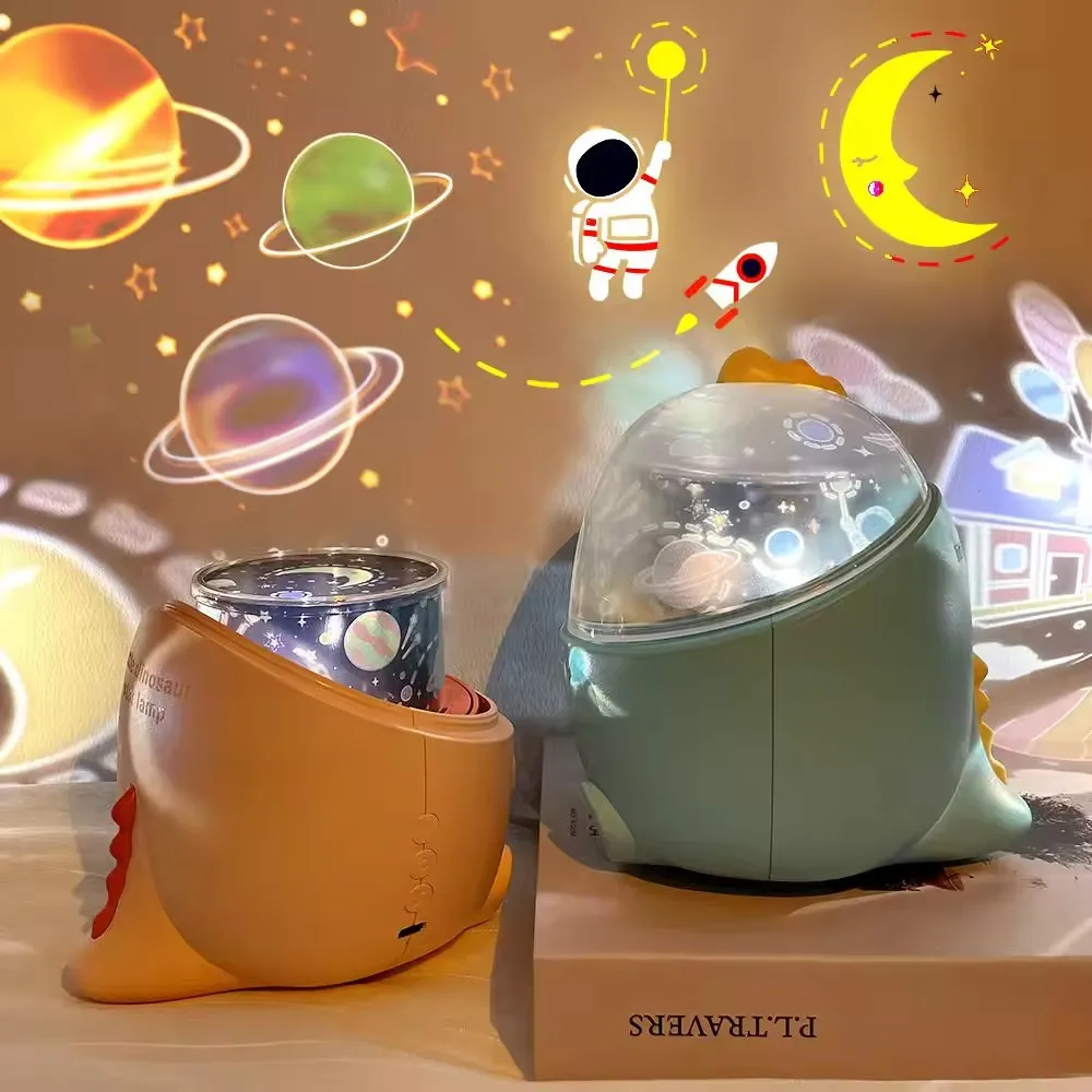 Высококачественный проектор с космическими звездами динозавром на 360 градусов светодиодная Ночная музыкальная шкатулка для детей подарки