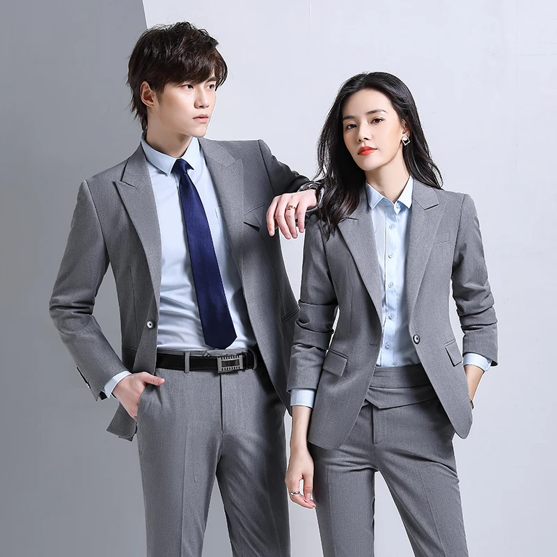 OEM High-quality Soft Comfortable 3 Piece Suits Set Plaid Formal Pant Suit Blazer Office Lady Uniform Women Jacket and Trouser