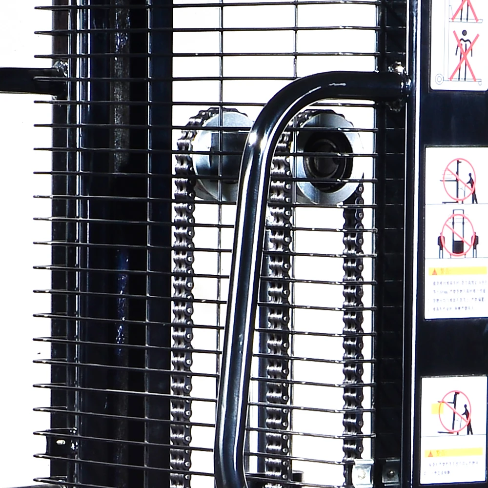 2000KG mini narrow aisle semi electric platform lift stacker machine