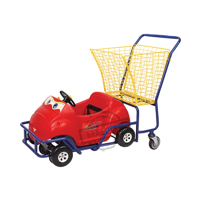 New Style Plastic Supermarket Kids Shopping Cart Toy Trolley