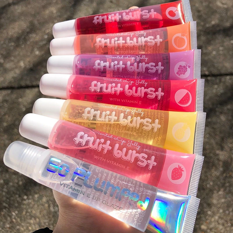 Multicolor Free Shimmer Liquid Lip Gloss Private Label Custom Logo Shiny Glitter Clear Lipgloss