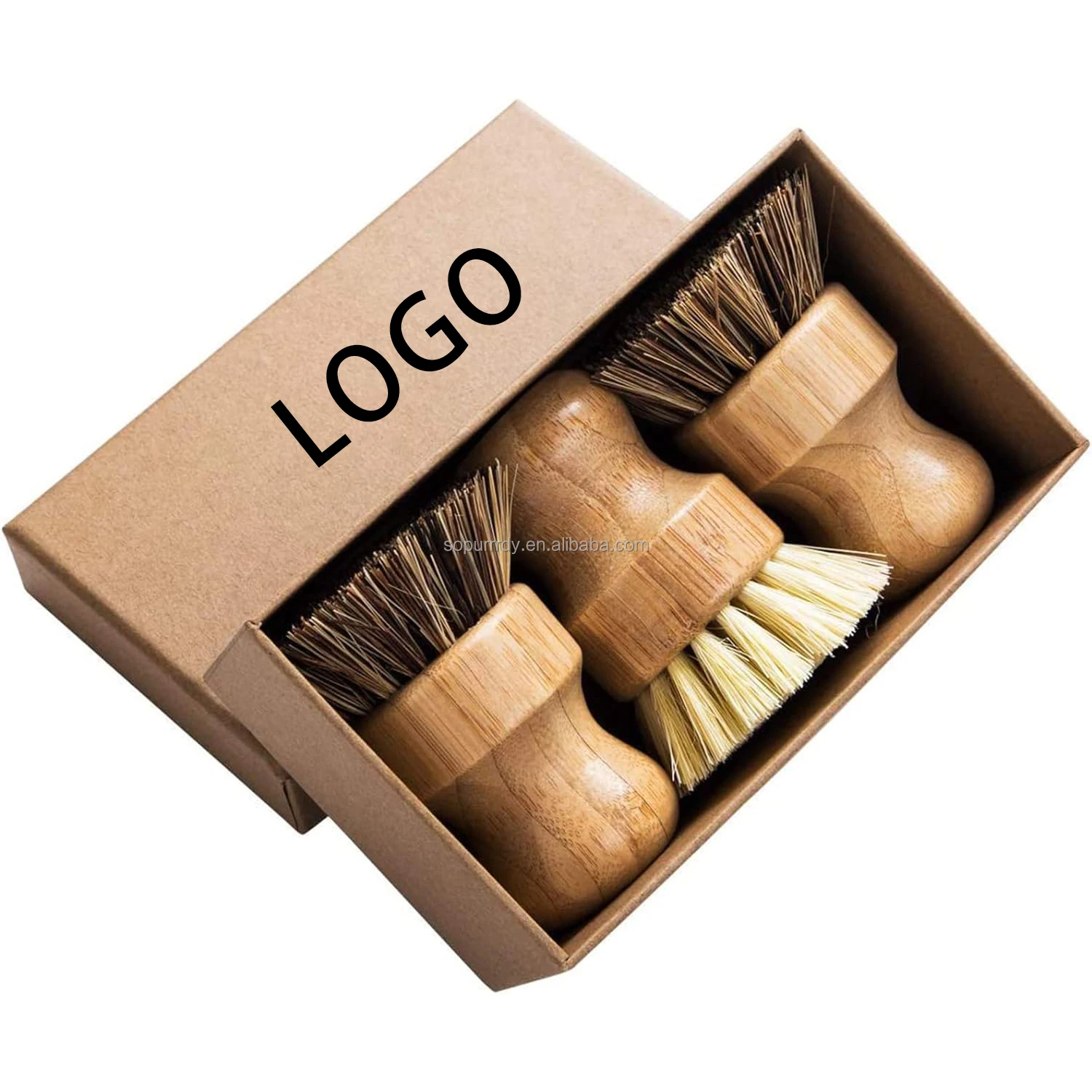 Palm Pot Brush Bamboo Round Mini Dish Brush Natural Scrub Brush Durable Scrubber Cleaning Kit Union Tampico Cleaning Pots Pans