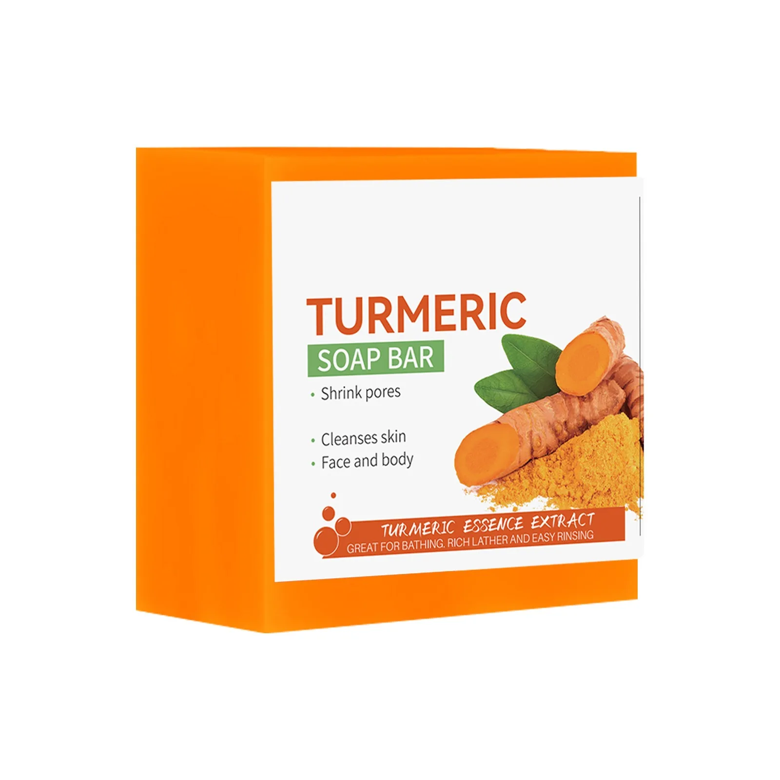 Manufacturer-Supplied Turmeric Soap Bar Moisturizing Exfoliating Soap Base with Kojic Acid for Improving Roughness for Body Care